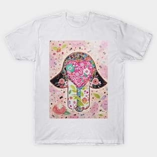 Summer of Love Hamsa by Harriette Knight T-Shirt